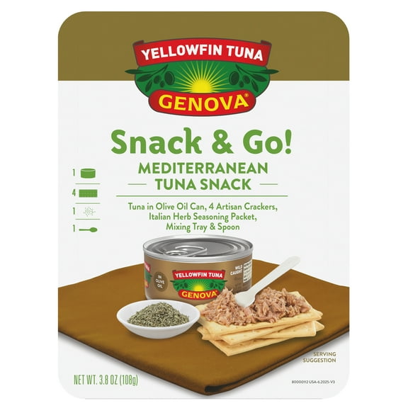Genova Snack & Go! Mediterranean Tuna Snack 3.8 oz