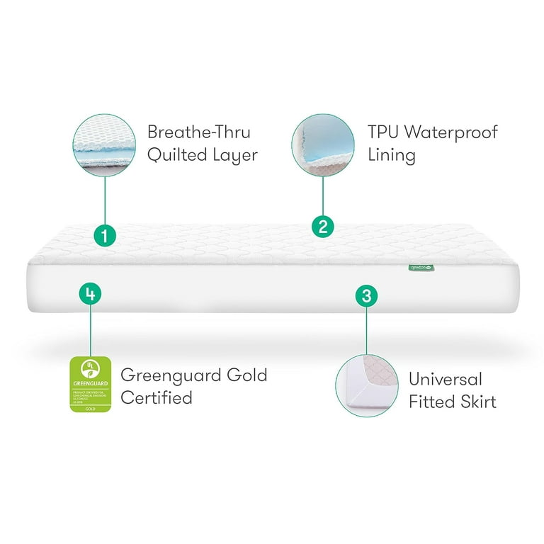 Newton Baby Waterproof Crib Mattress Pad Protector | 100% Breathable Proven to