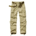 thumbnail image 3 of TRGPSG Women's Cargo Pants with 8 Pockets Cotton Casual Work Pants Y2k Camo Cargo Pants(No Belt),Khaki 14, 3 of 12