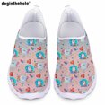 thumbnail image 1 of Zapatos casuales con estampado de dibujos animados de Doginthehole Love Teeth para mujer, zapatos de verano ligeros, cómodos y transpirables, zapatos planos de malla, zapatos de enfermería, 1 of 5