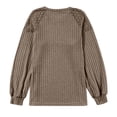 thumbnail image 5 of Womens Tops Casual Pullover Sweaters Knit Cozy Autumn Winter Clothes Women's Long Sleeve Blouse Spring Lightweight Sweater Business Casual Lace Top Trendy Fall Fashion Clothing, 5 of 6