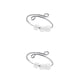 thumbnail image 2 of Guardurnaity Encantador anillo de ansiedad Anillos con cuentas Joyería impermeable Mujeres Blanco 2Conjunto, 2 of 6