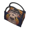 thumbnail image 5 of Lsque Pug dog Yoga Pattern Portable Insulation Lunch Bag, Insulated Food Delivery Bag, Meal Grocery Tote Insulation Bag Large Capacity Reusable Warming Bag, 5 of 9