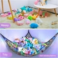 thumbnail image 3 of Neighborly Nook Stuffed Animals Net Hammock Kids Toy Storage with LED Light Plush Toy Organizer Corner Hanging Stuffed Animals Holder For Nursery Kids Girls Room Decor, 3 of 13