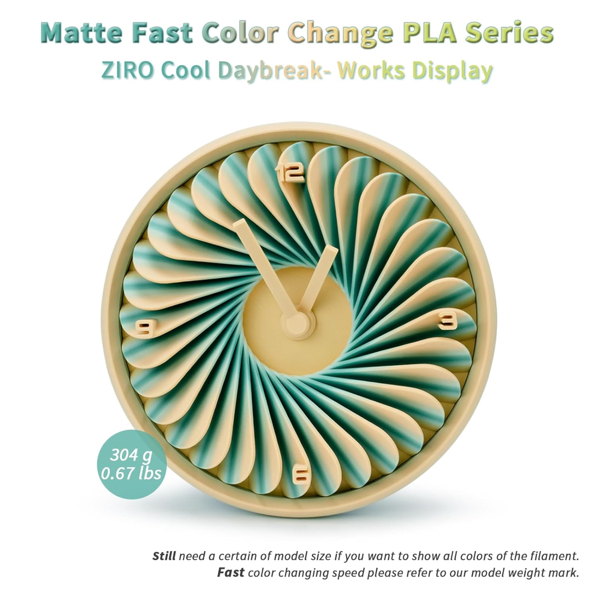 Ziro 3D Gradient Matte PLA 1.75mm 1kg, Cool daybreak