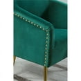 thumbnail image 2 of 28.5'' Wide Modern Style Rivet Trimming Velvet Barrel Accent Chair-Green, 2 of 7