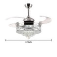 thumbnail image 2 of MONIPA 42 Inch Crystal Fan Chandelier Silver LED Dimming Remote Control, 2 of 6