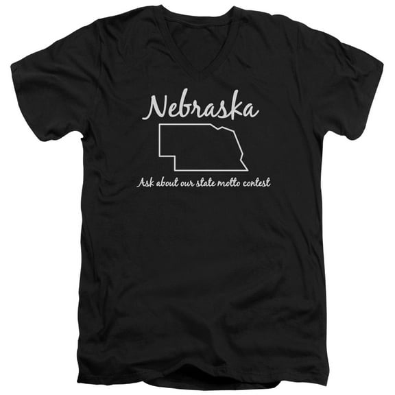 - Nebraska - Slim Fit V Neck Shirt - Small