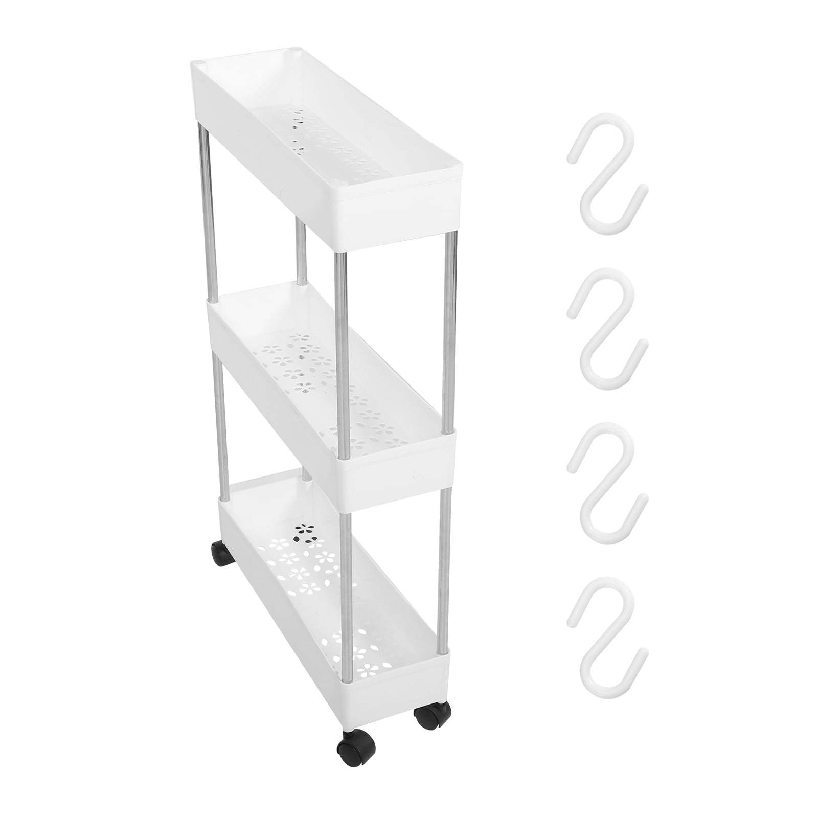 NUOLUX 1pc Kitchen Trolley Rack Floortype Trolley Stand Multilayer
