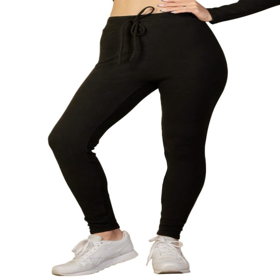 Tie-Front Ribbed Lounge Leggings