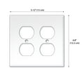 thumbnail image 2 of WIRESTER 2-Gang Duplex Outlet Wall Plate/Switch Plate Cover, Solid Pink, 2 of 6