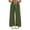 Army Green, variant on Womens Loose Casual Wide Leg Pants Solid Elastic Drawstring Waist Sweat Trousers with Pockets, Breathable Comfy Bottoms for Indoor Rest and Outdoor Activities S-3XL White