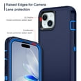 thumbnail image 5 of I-HONVA Compatible with iPhone 15 Case,3-Layer Military Grade Drop Protection Anti-Slip Bumper Rugged Shockproof Dustproof Protection 6.1 inch Phone Case,Navy Blue, 5 of 7