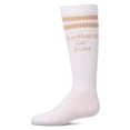 thumbnail image 4 of MeMoi Girls "Summer Of Fun" Cotton Blend Varsity-Stripe Knee High Sock - Girls - Female, 14, Black, 4 of 11