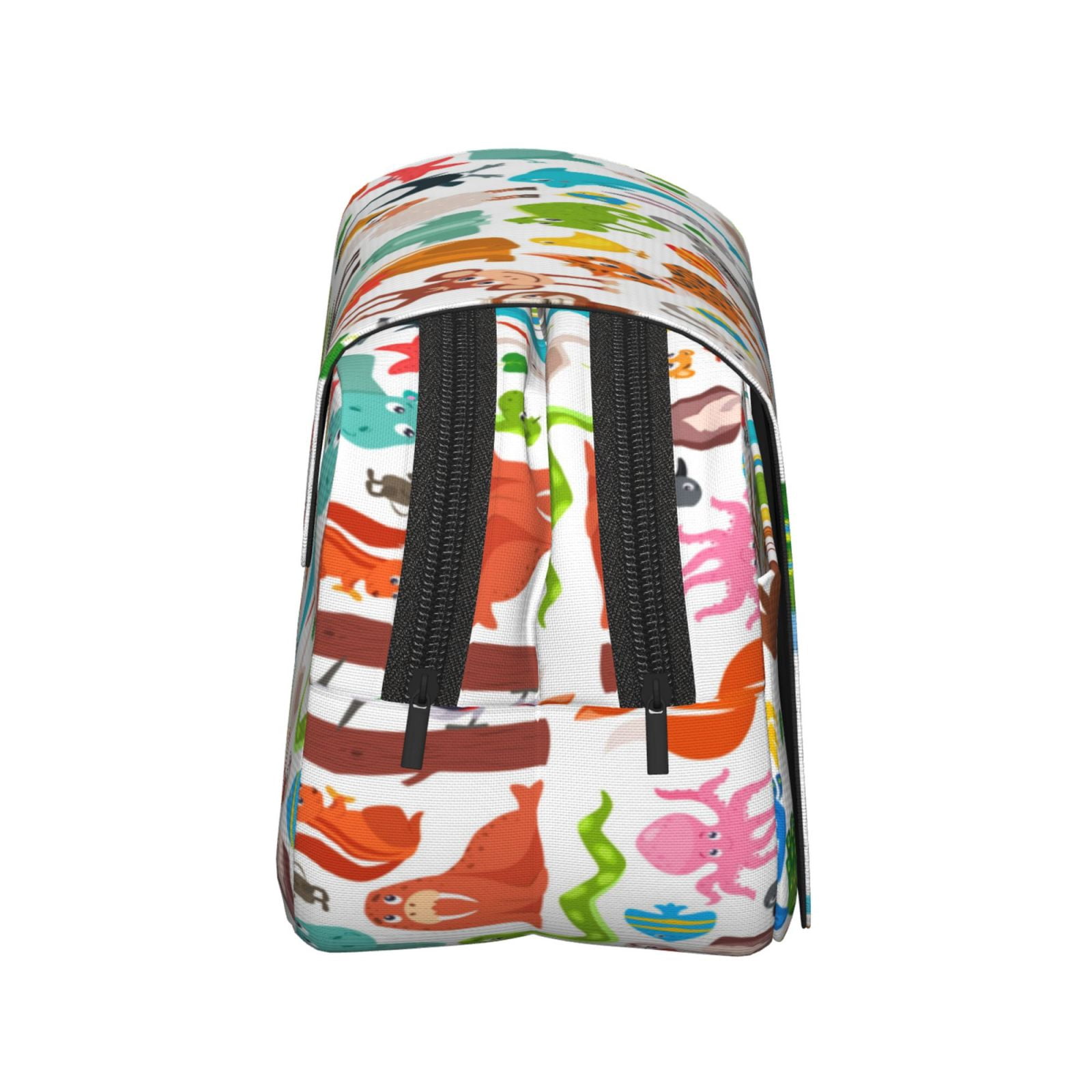 Rateoe Animals Pattern Double Clamshell Pen Case, Storage Organizer with Two Zipper Compartments– Holds Up to 50 Pencils & Pens