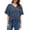 10-Floral Navy blue, variant on Womens Tie Front Blouses V Neck Short Sleeve Chiffon Tops Dressy Casual Summer Shirts,Navy Blue,US Size L