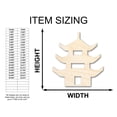 thumbnail image 2 of Unfinished Wood Pagoda Shape 16" / 1/2", 2 of 3