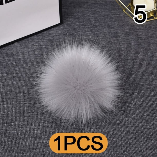 Bola de Pelo de zorro de imitación, pompón de felpa, llavero de teléfono, colgante de bolsa, joyería de lana, sombrero de punto, accesorios de piel de lujo Diy