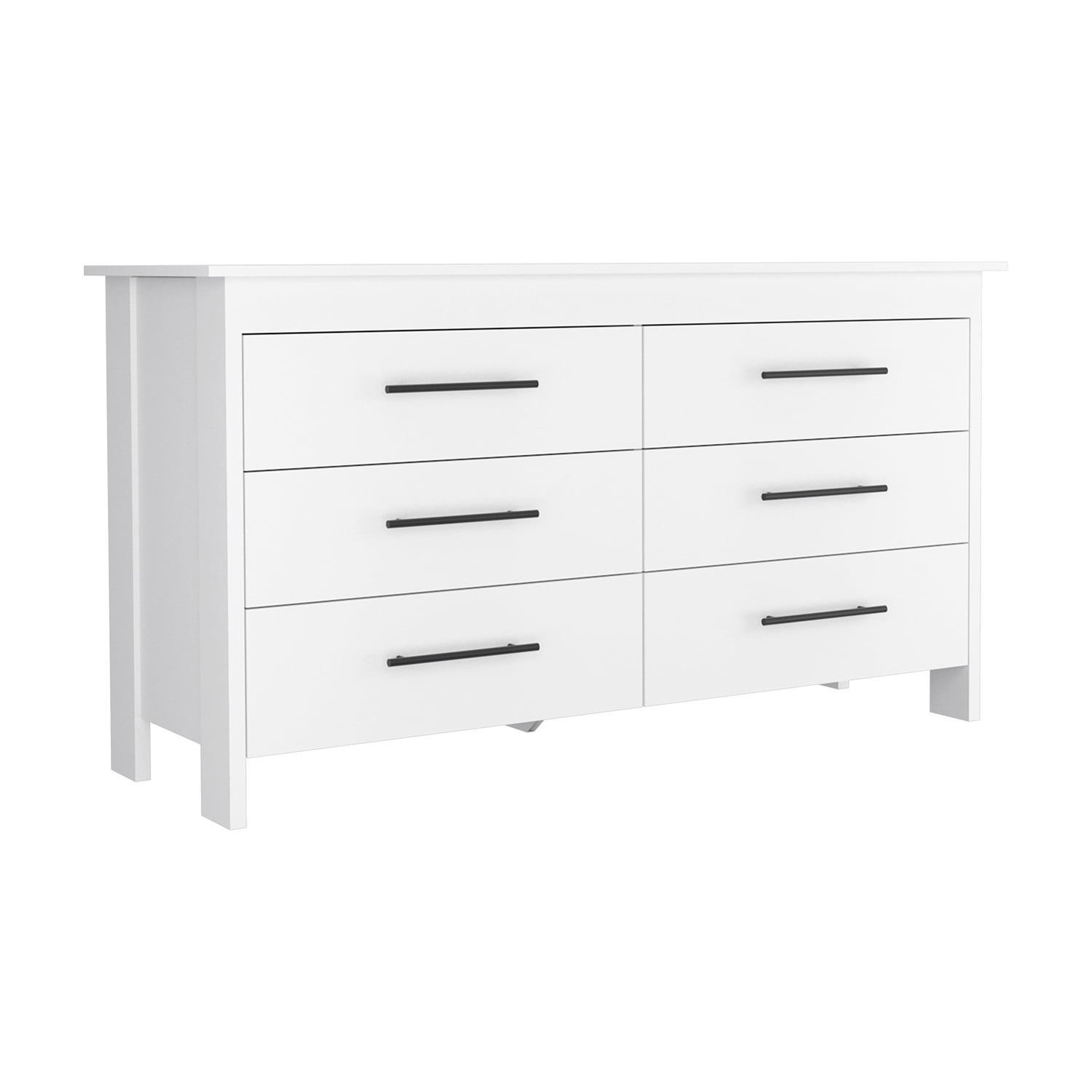 Kadyn 6 Drawer Double Nursery Dresser, Chest of Drawers with Four Legs, Storage Cabinet for Living Room, White Sideboard Kadyn 6 Drawer Double Nursery Dresser, Chest of Drawers with Four Legs, Storage Cabinet for Living Room, White Sideboard