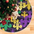 thumbnail image 5 of Coolnut Mardi Gras Christmas Tree Skirt Tree Skirt for Holiday Party Home Christmas Day Ornaments36", 5 of 6