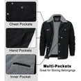 thumbnail image 4 of TACVASEN Men's Corduroy Jackets Sherpa Lined Winter Coats Thermal Warm Thick Fleece Jacket Casual Snap Button Lapel Collar Trucker Cargo Jackets with 5 Pockets, 4 of 8