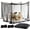 Black, variant on Outdoor Patio Mosquito Net, 10x10x8.2ft Gazebo Netting with Zipper Door & Hanging Ropes, for Backyard, Deck, Camping (White, 7.2x6.6x8.2 ft)