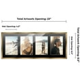 thumbnail image 3 of Metallic Gold Bronze Finish Collage Panoramic Frame - Black Mat, Holds Four 5x7 Photos , UV, 3 of 8