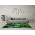 thumbnail image 3 of Ahgly Company Indoor Rectangle Patchwork Emerald Green Transitional Area Rugs, 7' x 10', 3 of 4