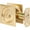 Satin Brass, variant on Stone Harbor Hardware Contemporary Square Pocket Door Lock, Privacy Function, 2-3/8" Backset, Satin Brass