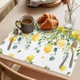 thumbnail image 3 of Lemon Eucalyptus Placemats Set of 4 Farm Flower Fruit Country Boho Summer Place Mats Indoor Wipeable Table Mats Washable Cloth Dining Table Placemats for Kitchen Holiday Party Home Decor 13x19 Inch, 3 of 9