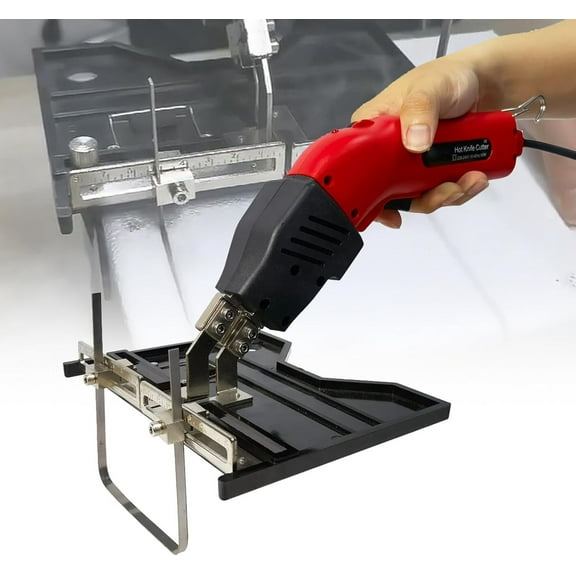 200W/250W Handheld Electric Hot Knife, Foam Styrofoam Sponge Cutting Tool Cutter Kit, with Slotted Plate Ruler and Foldable Heating Blade