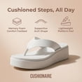 thumbnail image 5 of Cushionaire Pippin Chunky Platform Flip Flops - Stylish Wedge Thong Sandals for Women with Cushioned Footbed and Durable Flatform Sole, 5 of 21