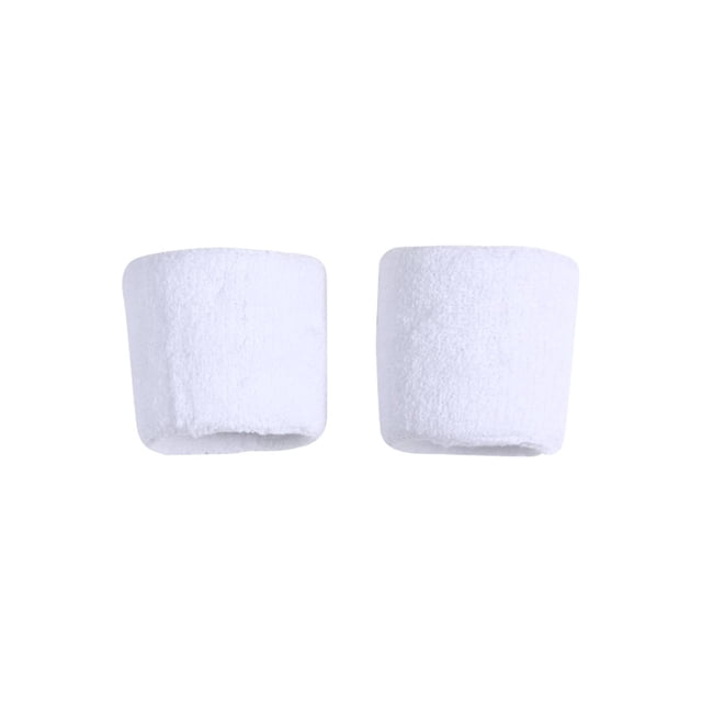 2 Paires (4 Pcs) Bracelets en Tissu Éponge 100 %, Blanc
