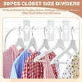 thumbnail image 5 of 30 Closet Dividers for Hanging Clothes- Rectangle Clothing Size Dividers,White Closet C5393, 5 of 7