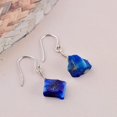 thumbnail image 3 of Natural Raw Afghanite Crystal Earring, Color Changing Earrings, 925 Sterling Silver Handmade Gemstone Jewelry, UV Reactive Healing Energy Giving Stone Plain Rough, Gift For Mother, 3 of 8