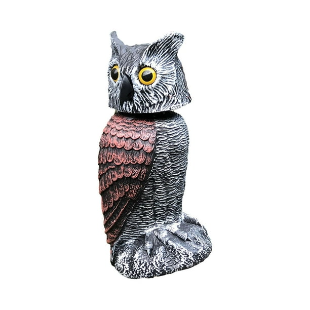 Señuelo de búho para ahuyentar pájaros, espantapájaros de búho, repelente de palomas, búho realista Estilo A