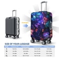 thumbnail image 4 of Kdxio Magic Colorful Forest Leaves Pattern Luggage Cover for Travel,Elastic and Durable,Fits 18-32 Inch,Anti-Scratch Suitcase Protector-No luggage included, 4 of 5