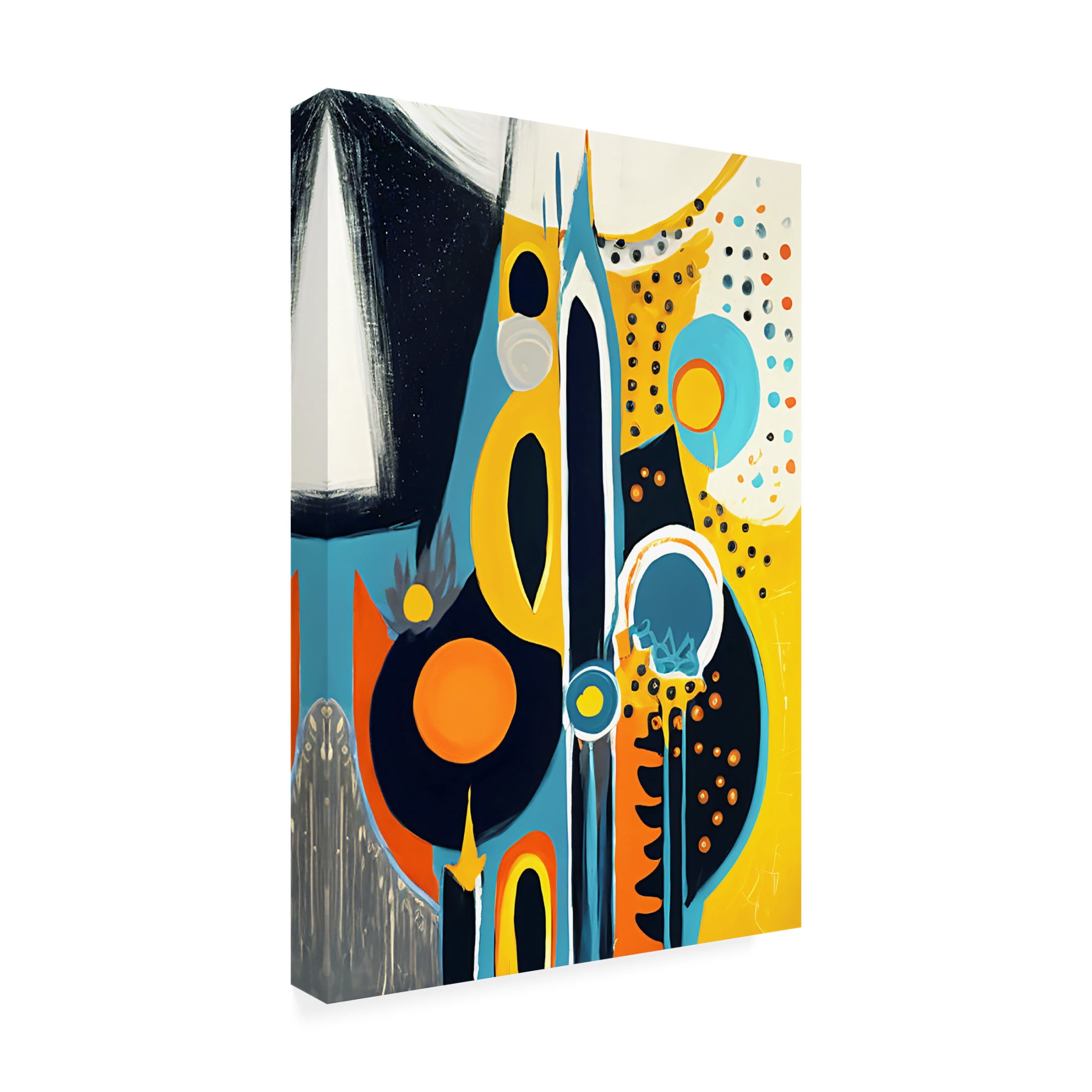 Canvas Wall Art - Ray Heere 'Mid Century Celebration Of All Cultures 26' Wall Art for Living Room, Bedroom, or Office Décor by Trademark Fine Art - 16 x 24 Inches