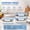 Everest, variant on 3.4 Cup Round Meal Prep Glass Containers 10 Pc Set, Silicone Sleeve, Airtight BPA-Free Lids, Microwave, Dishwasher & Freezer Safe, Melon Color
