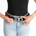 thumbnail image 6 of Toyota Belt, Seatbelt Buckle Belt, Toyota Racing Development Text and TRD Logo Black Red, Youth 22 to 32 Inches, 6 of 9