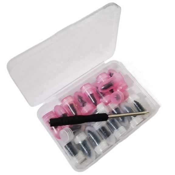 Tire Repair Nails, 40 Pcs Black Tire Repair Rubber Screws, Fast Tool Self-Service Tire Repair Nail, Soft Rubber Screw, Screwdriver Tire Plug Repair Kit for Car Motorcycle