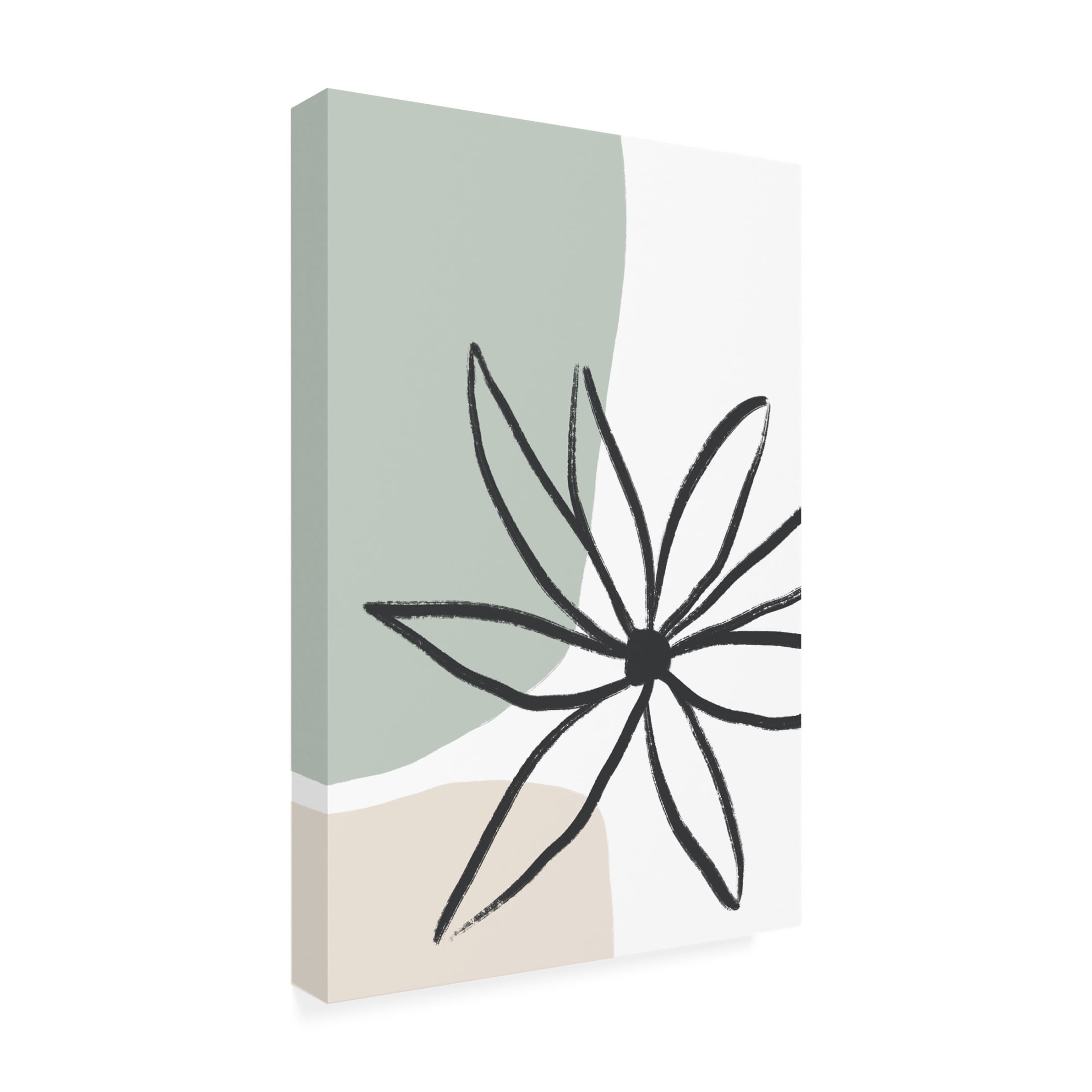 Trademark Fine Art uplusmestudio Flower Mint And Cream Canvas Wall Art