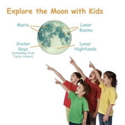 Glow In The Dark Moon Wall Sticker Decor for Ceiling, Full Moon Luminous Decal for Walls