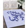 thumbnail image 3 of Ahgly Company Machine Washable Indoor Round Transitional Lavender Blue Area Rugs, 6' Round, 3 of 7