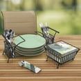 thumbnail image 4 of Sorbus Utensil Caddy - Use For Napkin, Cutlery, Plate Holder - Stackable Flatware Caddy, Tabletop Organizer - Ideal for Dining Table, Party, Buffet, Kitchen, Entertaining (Black), 4 of 5