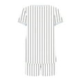 thumbnail image 5 of Gaecuw 2 Piece Lounge Sets for Women Casual Short Outfits Summer with Pocket Drawstring Striped Tracksuits Sleeveless Round Neck Tops Pajamas Pants Vacation Beach Loungewear White 2XL, 5 of 5