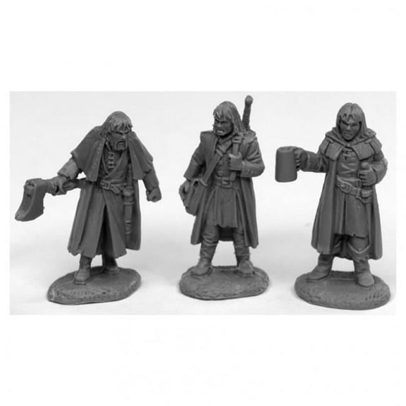 Bones Dreadmere Mercencaries Miniatures, Black - Pack of 3