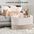 thumbnail image 6 of vbfgybxny Throw Blanket Basket for Living Room  Extra Large Cotton Rope Basket for Storage  Woven Laundry Towel Hamper with Handles  Baby Toy Storage  22&#34; x 22&#34; x 14&#34; Pillow B, 6 of 9