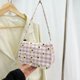 thumbnail image 5 of Bolso de hombro plisado de lona para mujer Likrtyny Vintage con cremallera estampado de margaritas y mariposas, 5 of 7