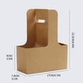 thumbnail image 4 of Tgbvmt Kraft Paper Handheld Cup Holder, Disposable Drink Carrier for 4 Cups, Multi-Compartment Beverage Holder for Hot or Cold Drinks, Easy Assembly, Space-Saving Solution for Restaurants and Takeout, 4 of 9